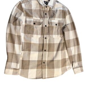 H&M Brown and White Plaid Shirt